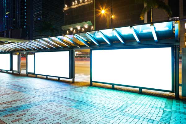 Bus shelters with outdoor advertising in Tucson