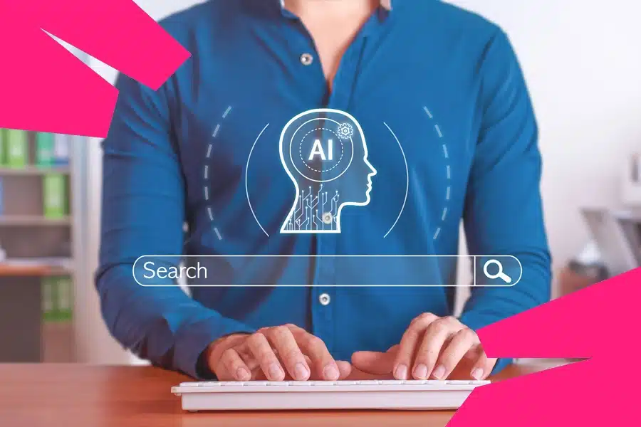 User searching on Google, getting AI generated results